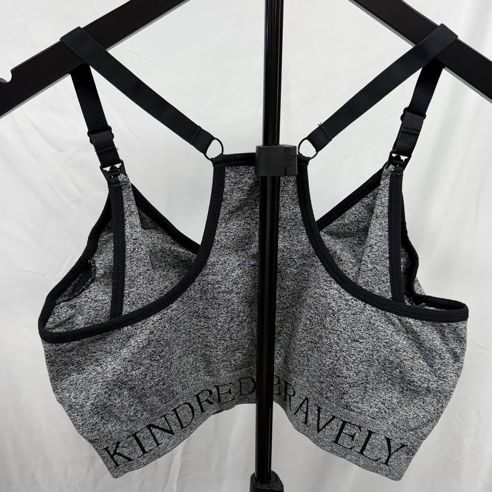Kindred Bravely Women's Large Sublime Maternity Nursing Sports Bra Heather Gray - Picture 3 of 5